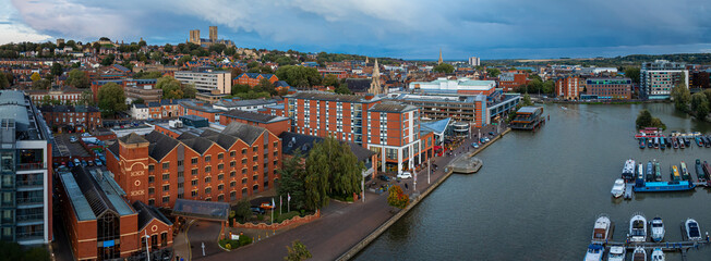 View of Lincoln Cathedral,  a Church of England cathedral in Lincolnshire, England
