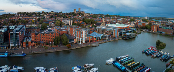 View of Lincoln Cathedral,  a Church of England cathedral in Lincolnshire, England