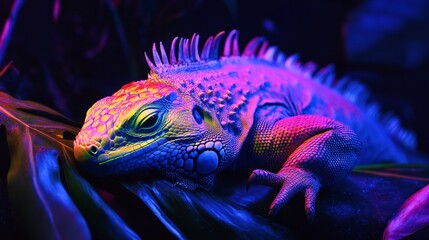 Obraz premium close-up iguana