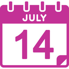 14 July Vector Icon Design