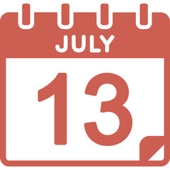 13 July Vector Icon Design