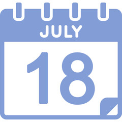 18 July Vector Icon Design