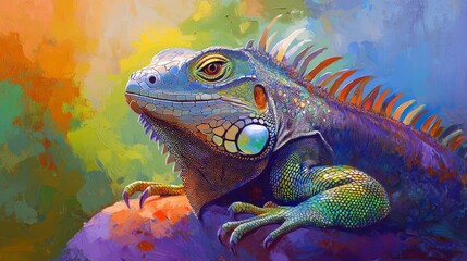 Obraz premium close-up iguana