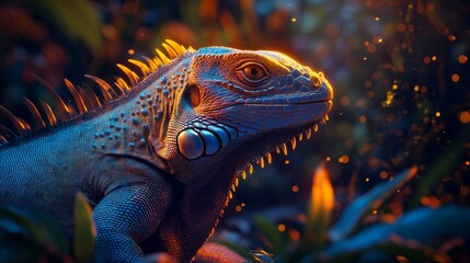 Fototapeta premium close-up iguana