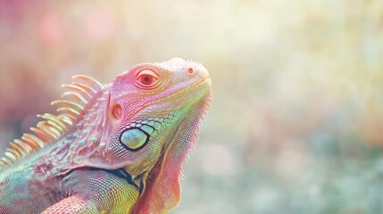 Obraz premium close-up colourful iguana