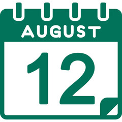 12 August Vector Icon Design