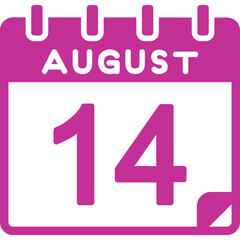 14 August Vector Icon Design