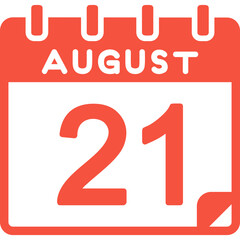 21 August Vector Icon Design