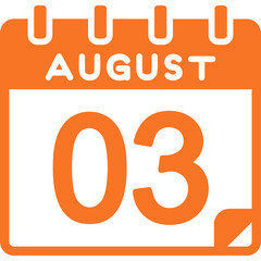 3 August Vector Icon Design