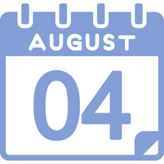 4 August Vector Icon Design