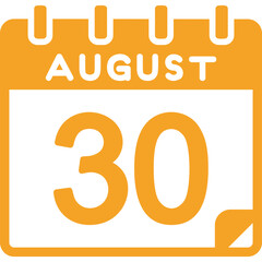 30 August Vector Icon Design