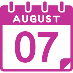 7 August Vector Icon Design