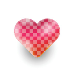 Heart shape sticker graphic vector icon