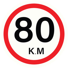80 km/h speed limit.