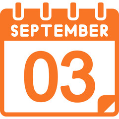 3 September Vector Icon Design