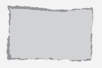 Obraz premium White ripped paper torn edges strips isolated on white background, torn paper sheet, squared background for text or ad.