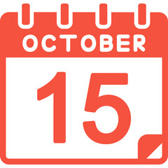 15 October Vector Icon Design