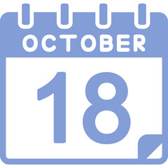 18 October Vector Icon Design