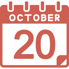 20 October Vector Icon Design