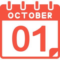 1 October Vector Icon Design