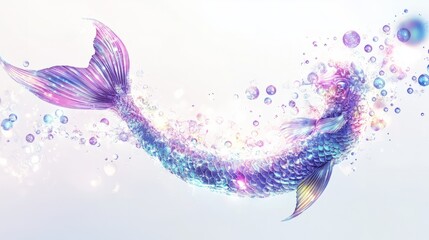 Obraz premium mermaid in the ocean. background with mermaid