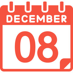 8 December Vector Icon Design