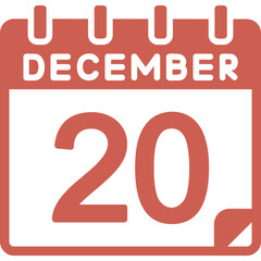 20 December Vector Icon Design