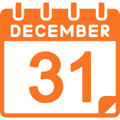 31 December Vector Icon Design