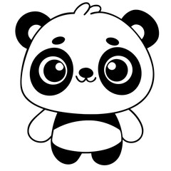 cute panda outline 