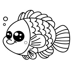 cute fish doodle 