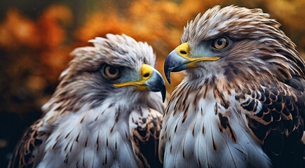 Obraz premium close-up of a tropical wild bird in the forest, tropical wild bird, wild bird in the forest, bird sitting on the tree
