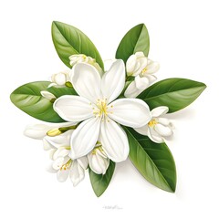 Obraz premium Flower concept design idea isolated on a white background