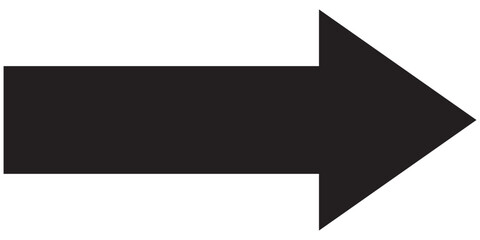 Long Black Arrow, Pointer for Indicating Direction.