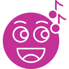 Singing Vector Icon Design