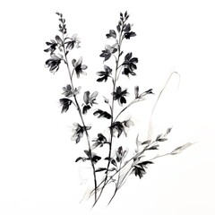 Naklejka premium Flower concept design idea isolated on a white background