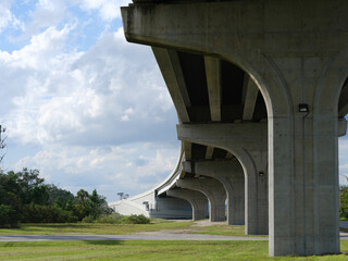 Highway Overpass on Rt 105 and Heckscher Drive In Jacksonville Florida USA next to the St. Johns River
