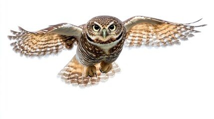 Obraz premium Burrowing Owl in Flight