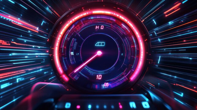 Futuristic Speedometer Design