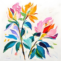 Flower concept design idea isolated on a white background