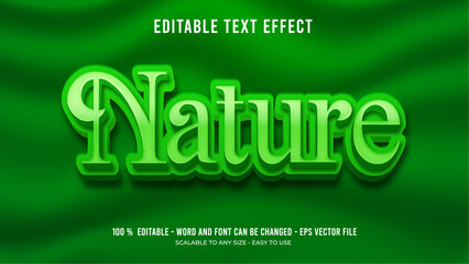 nature editable text effect