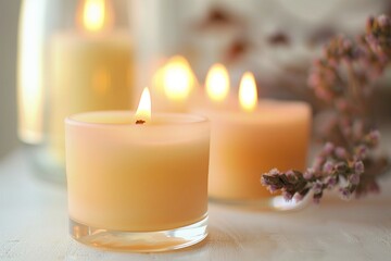Scented candles provide a relaxing and romantic feeling