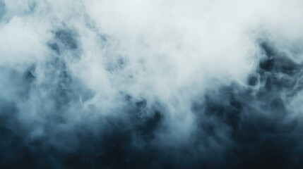 Fototapeta premium Fog on a dark background. White mist texture.