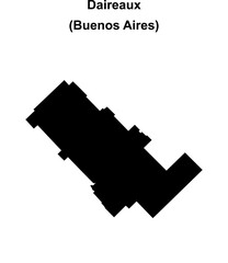 Daireaux department (Buenos Aires) blank outline map