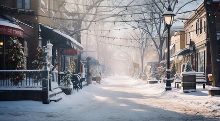 Fototapeta premium winter view with trees and snow, winter scene in winter, snowly road, snow in outdoor, winter seasone
