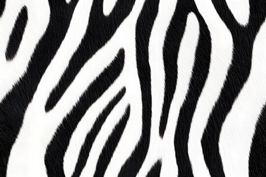 Realistic fur zebra seamless pattern