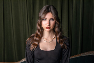 Fototapeta premium Portrait of a young beautiful girl