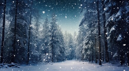 Fototapeta premium winter view with trees and snow, winter scene in winter, snowly road, snow in outdoor, winter seasone