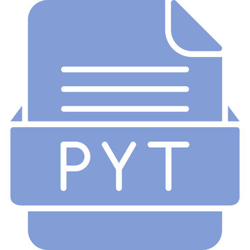 PYT File Format Vector Icon Design