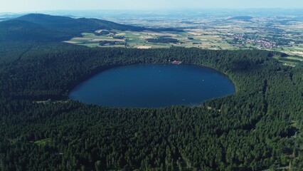 drone photo Bouchet lake france europe