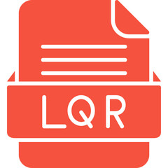 LQR File Format Vector Icon Design